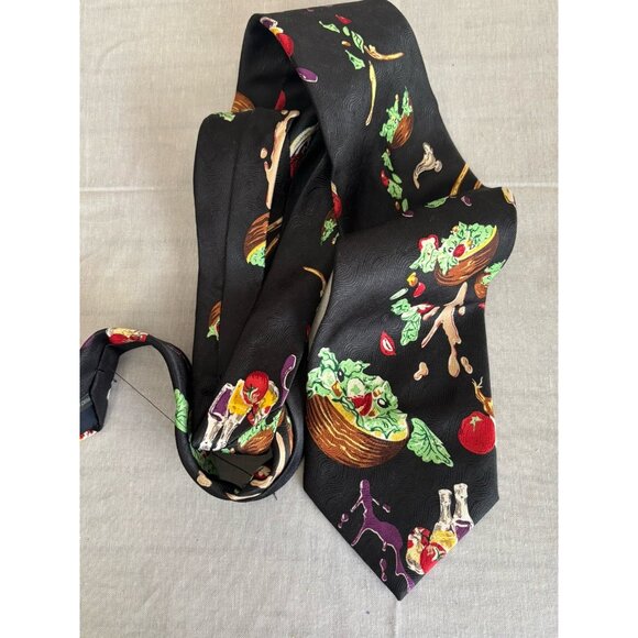Wild Ties Other - Wild Ties TOSSED SALAD BLACK TIE Novelty Vegetarian Veggies